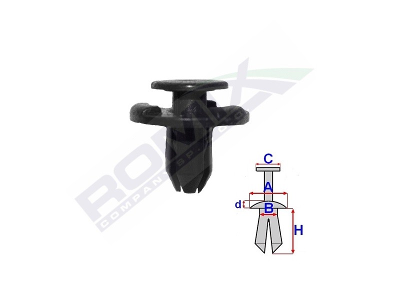 Image of ROMIX Clip C70167 NISSAN,SUBARU,NP300 Navara Pickup (D40),Outback (BR),OUTBACK (BS)