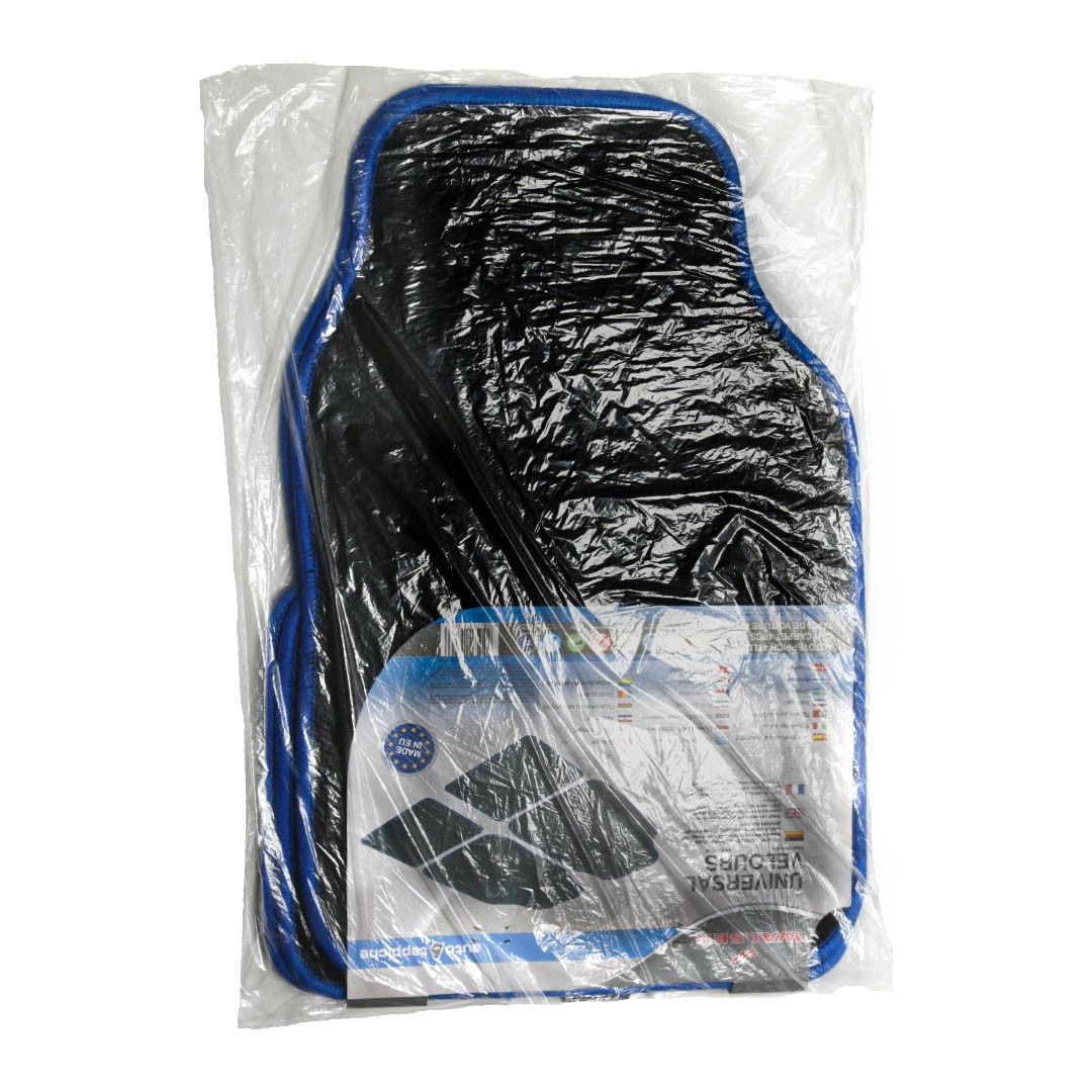 14706 WALSER Fußmatten Textil, vorne und hinten, Menge: 4, schwarz,  Universelle passform 14706 ❱❱❱ Preis und Erfahrungen | Automatten