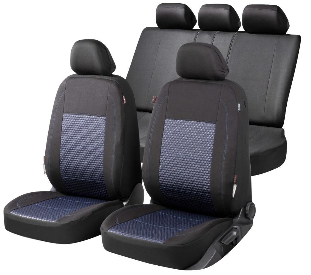 Schonbezüge Sitzbezug Sitzbezüge für Audi A6 Schwarz Blau Vorne Satz 1