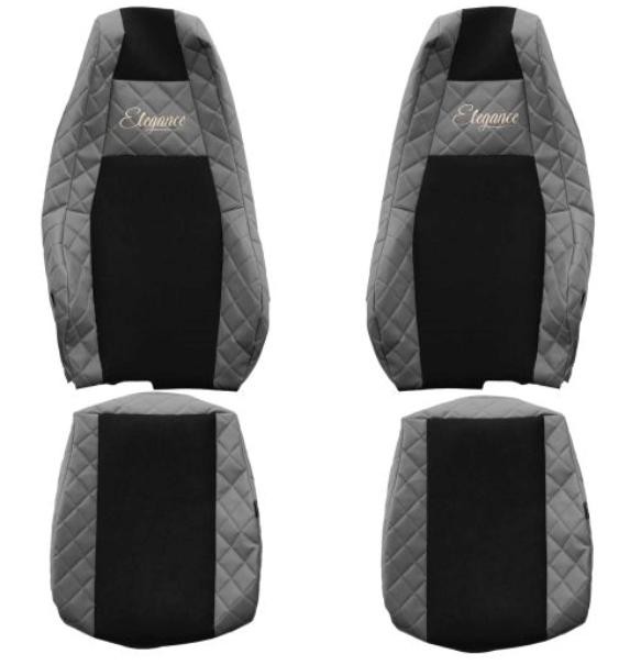 FX23 GRAY F-CORE Elegance Q Autositzbezug grau, Textil, Eco-Leder