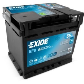 EL550 EXIDE Start-Stop EL600 (027EFB) Batterie 12V 55Ah 540A B13