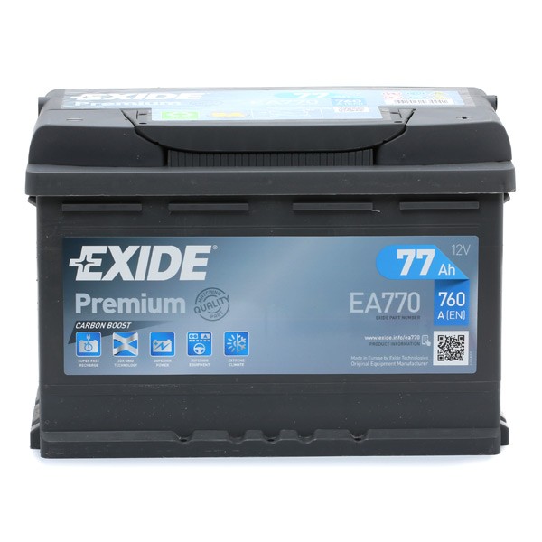 EA770 EXIDE PREMIUM 067TE Batterie 12V 77Ah 760A B13 L3