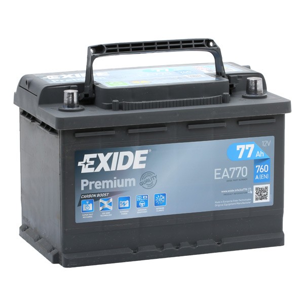 EA770 EXIDE PREMIUM 067TE Batterie 12V 77Ah 760A B13 L3 Bleiakkumulator  067TE, 574 12 ❱❱❱ Preis und Erfahrungen