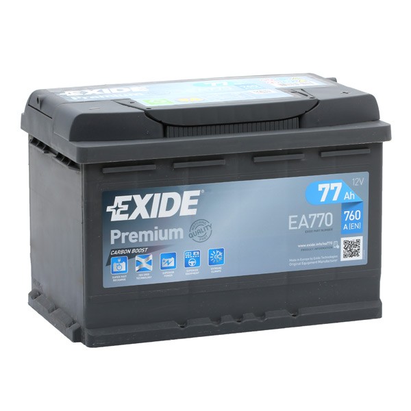 EA770 EXIDE PREMIUM 067TE Starter Battery 12V 77Ah 760A B13 L3 Lead-acid  battery 067TE, 574 12 ❱❱❱ price and experience