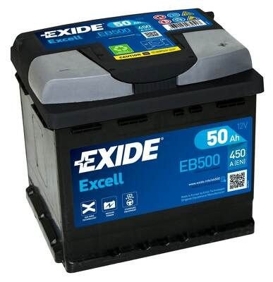 EB500 EXIDE EXCELL 079SE Batterie 12V 50Ah 450A B13 L1