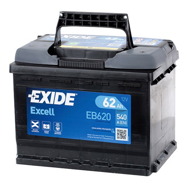 EB620 EXIDE EXCELL 555 59 Batterie 12V 62Ah 540A B13 L2