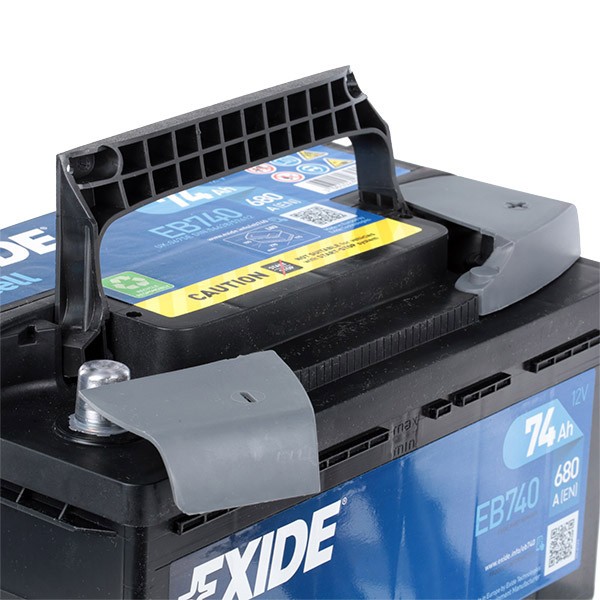 EXIDE EXCELL EB740 Batterie 12V 74Ah 680A B13 Batterie au plomb