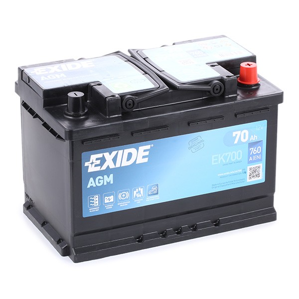 EK700 EXIDE Start-Stop EK700 (067AGM) Bateria de arranque 12V 70Ah