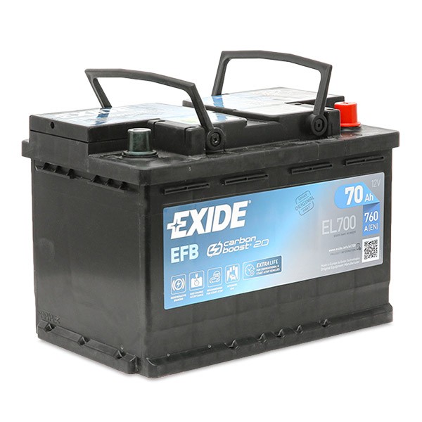 EL700 EXIDE Start-Stop EL700 (067EFB) Batterie 12V 70Ah 760A B13 L3  Batterie EFB EL700 (067EFB), EFB60SS ❱❱❱ prix et expérience