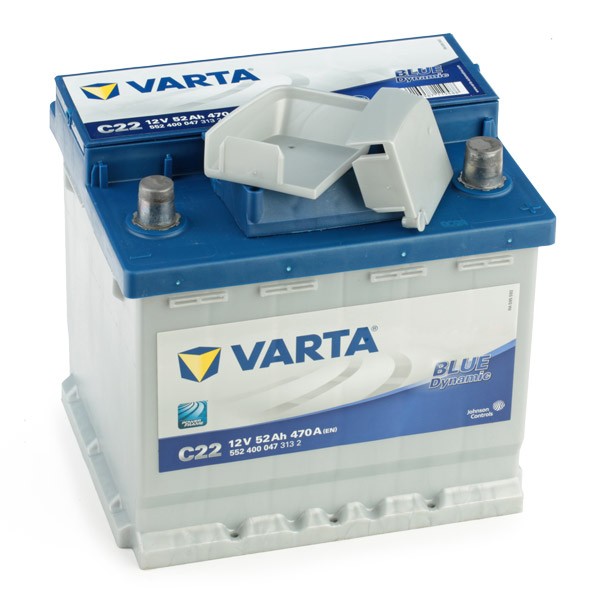 Batterie Varta Blue Dynamic C22 12v 52ah 470A 552 400 047 L1D