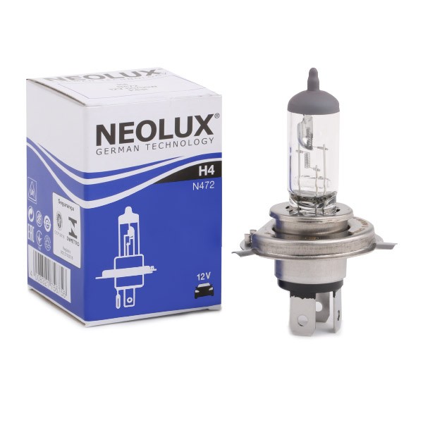 N472 NEOLUX® H4 Glühlampe, Fernscheinwerfer H4 12V 60 / 55W 3200K Halogen H4  ❱❱❱ Preis und Erfahrungen