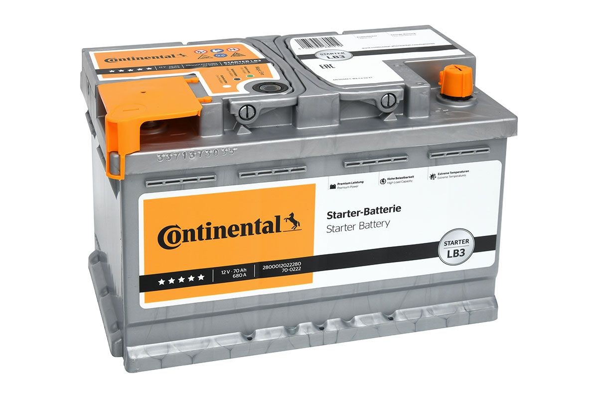 2800012022280 Continental Starter Batterie 12V 70Ah 680A B13 LB3