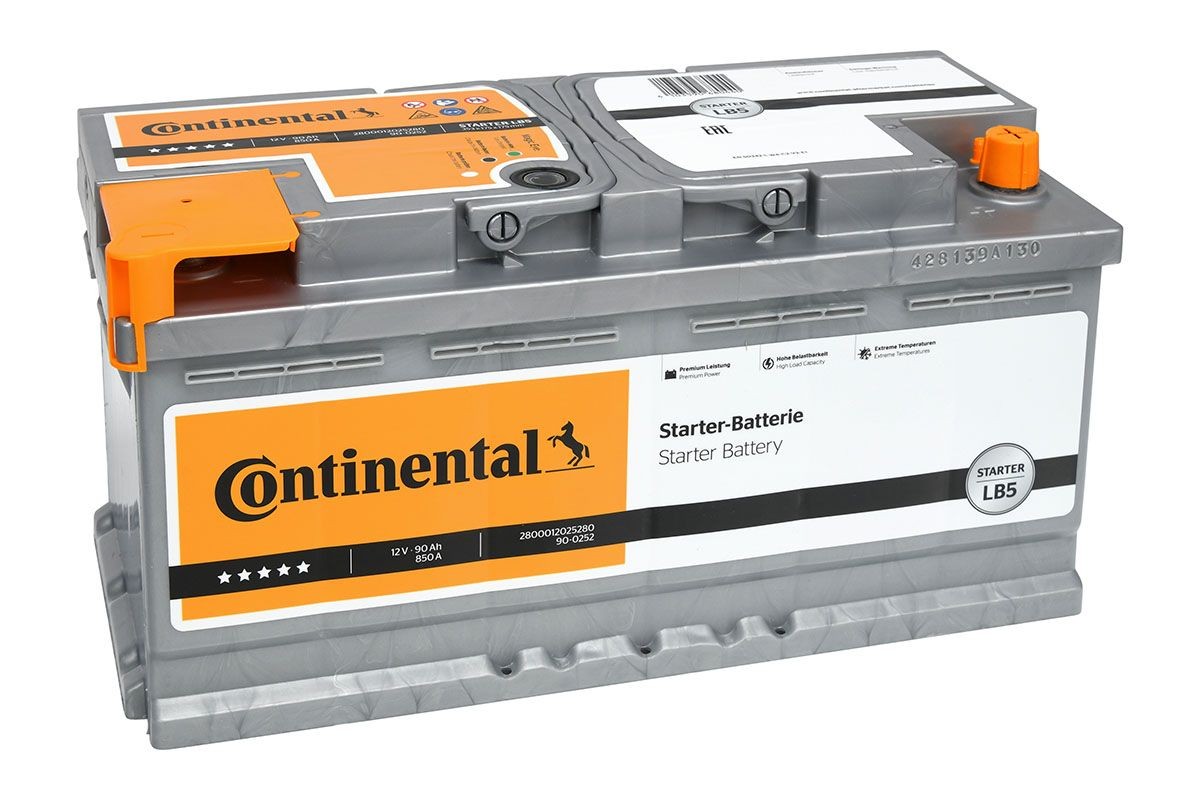 2800012025280 Continental Starter Batterie 12V 90Ah 850A B13 LB5  Blei-Kalzium-Batterie (Pb/Ca), Bleiakkumulator 2800012025280 ❱❱❱ Preis und  Erfahrungen
