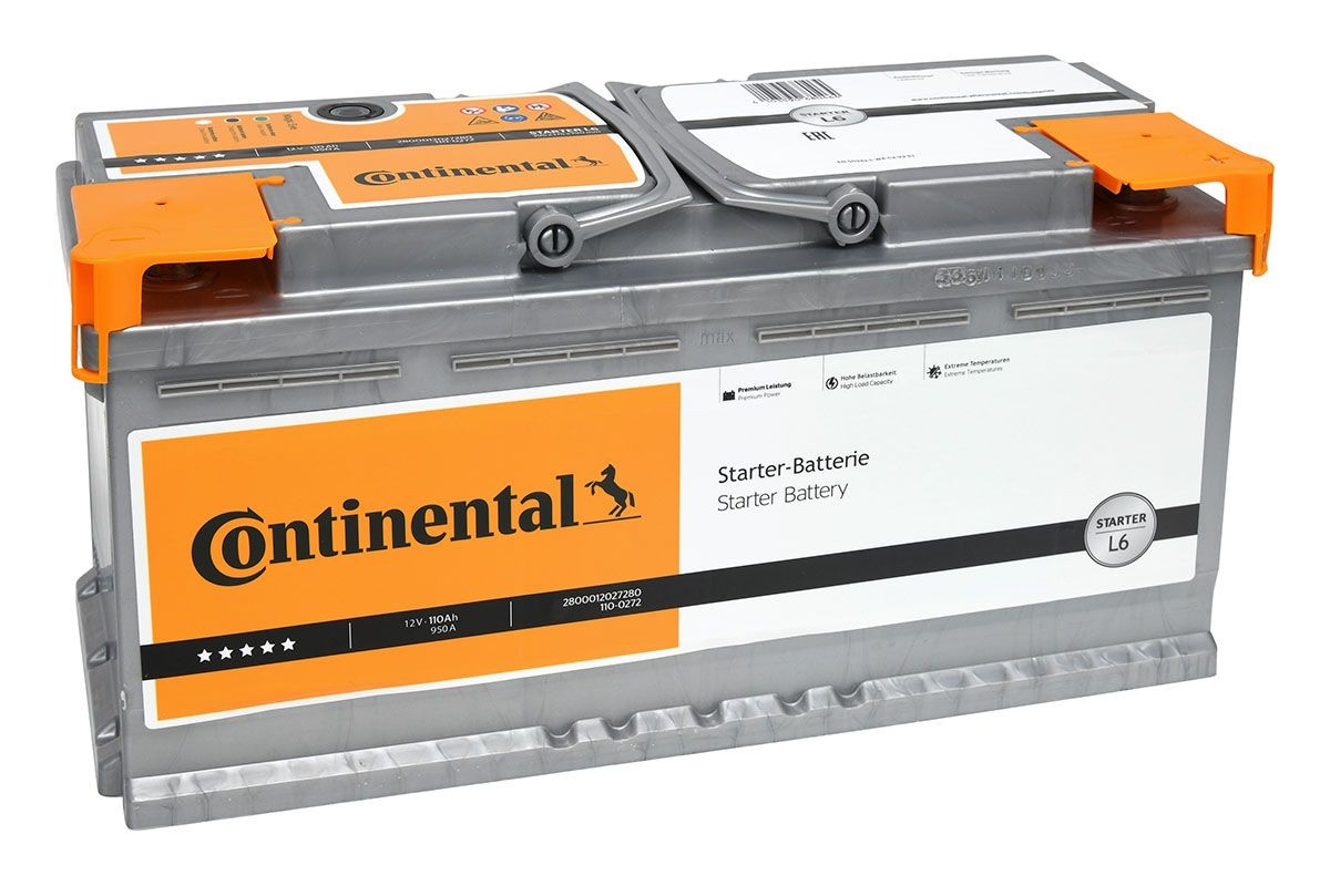 2800012027280 Continental Starter Batterie 12V 110Ah 950A B13 L6 Batterie  plomb-calcium (Pb/Ca), Batterie au plomb 2800012027280 ❱❱❱ prix et  expérience