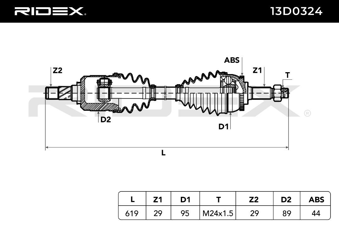 RIDEX arbre de transmission - Qualité d'origine et compatibilité pièces  d'origine
