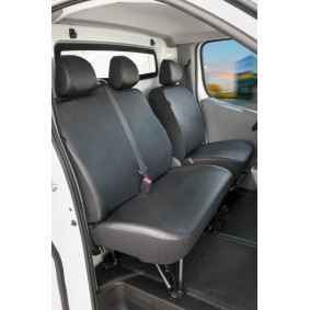 10502 WALSER Toronto Autositzbezug grau, Polyester, Eco-Leder, vorne