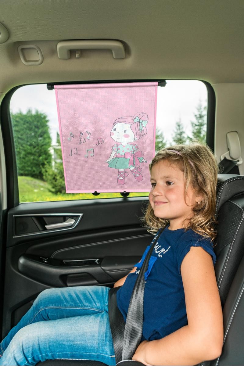 30291 WALSER Auto Sonnenschutz Rollo, für Kinder, 43x52 cm, rosa,  mehrfarbig 30291 ❱❱❱ Preis und Erfahrungen