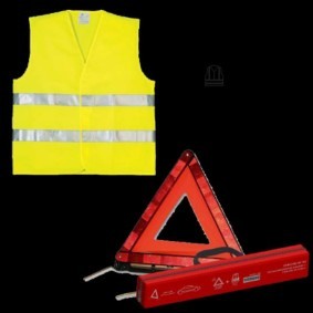 Kit de sécurité voiture Esculape (triangle + gilet + couverture +
