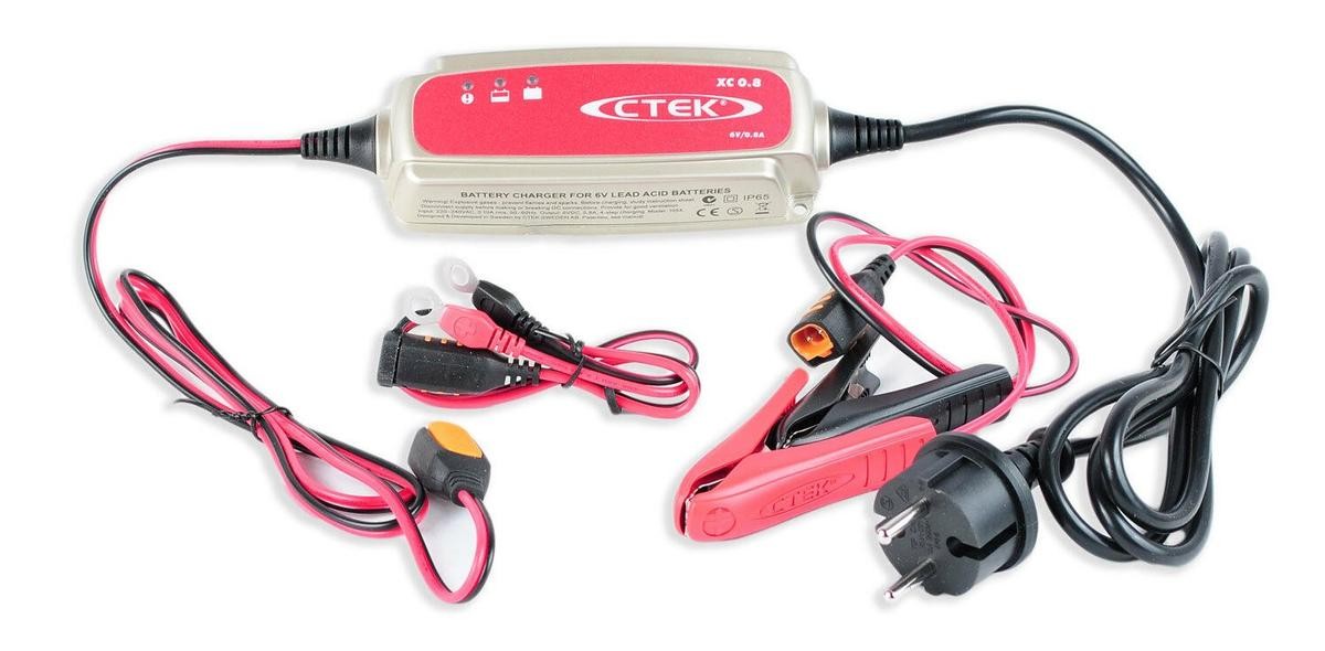 56-729 CTEK XC 0.8 Cargador de batería portátil, cargador de