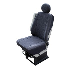 11537 WALSER Autositzbezug schwarz, Eco-Leder, Polyester, vorne