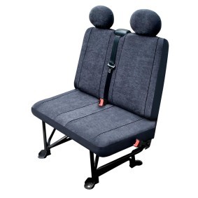 11798 WALSER ZIPP-IT Basic Autositzbezug schwarz, Polyester, vorne