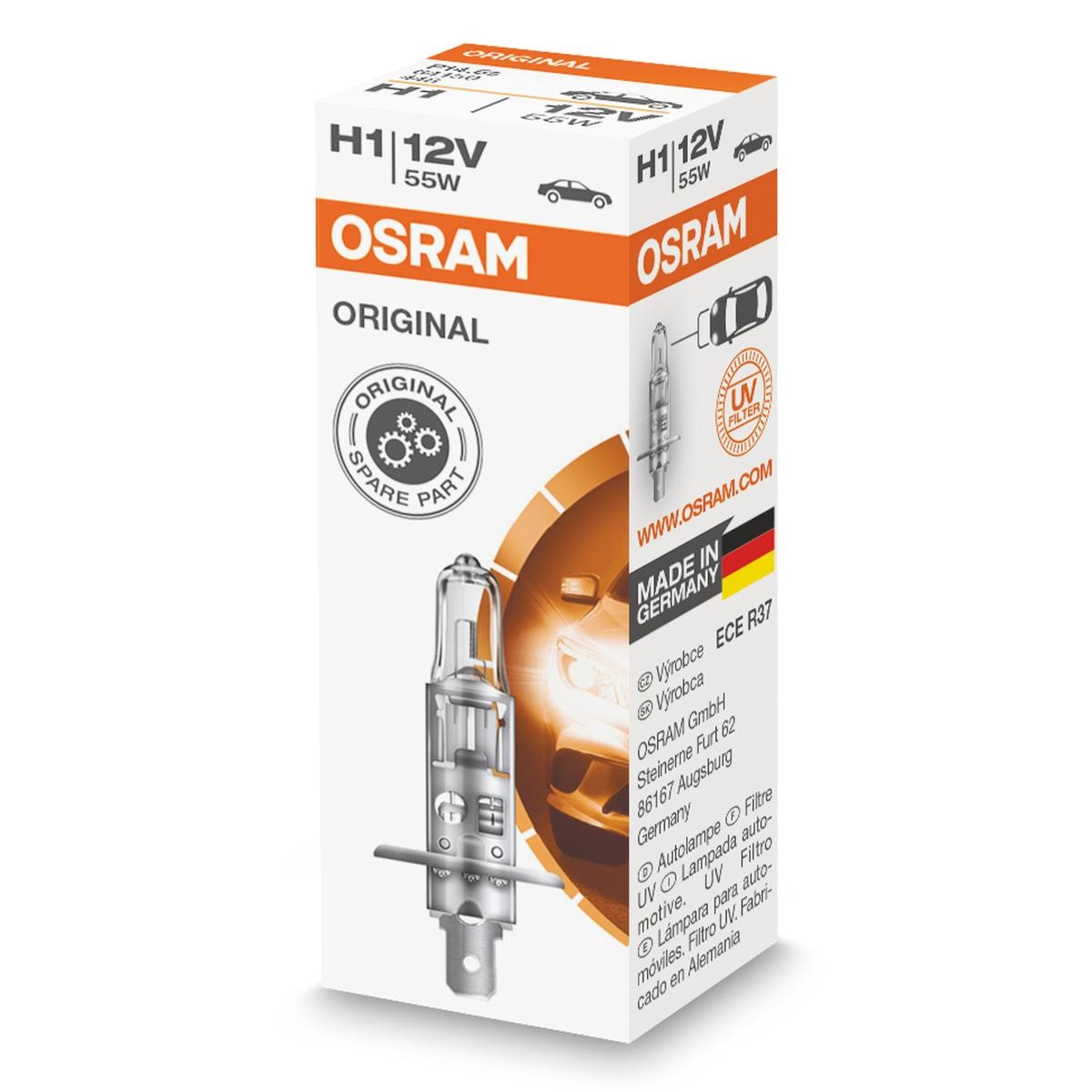 64150 OSRAM ORIGINAL LINE H1 Ampoule, projecteur longue portée H1