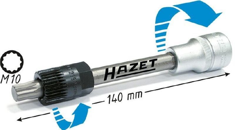 HAZET Universal-Spreizer ∙ mechanisch 4912-5 ∙ Außen-Sechskant 17 mm