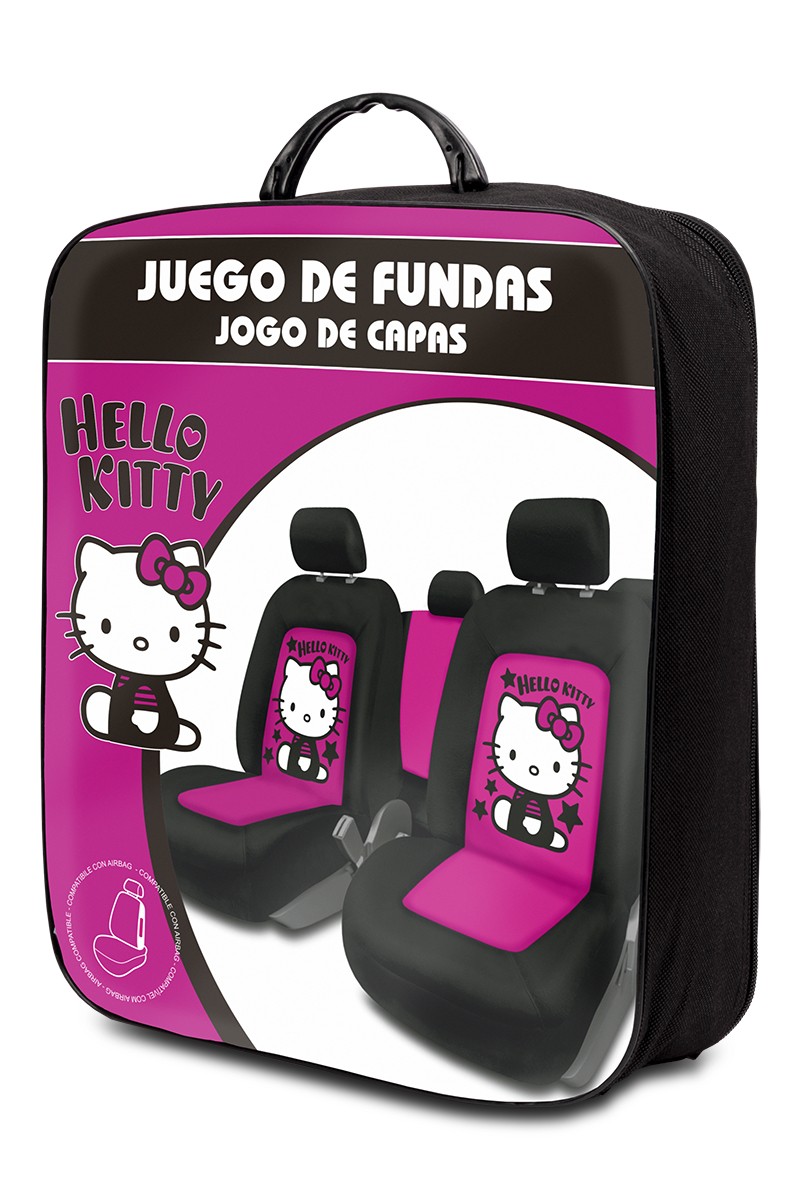 KIT4056 HELLO KITTY Autositzbezug schwarz, rosa, Mit Motiv, vorne und  hinten KIT4056 ❱❱❱ Preis und Erfahrungen