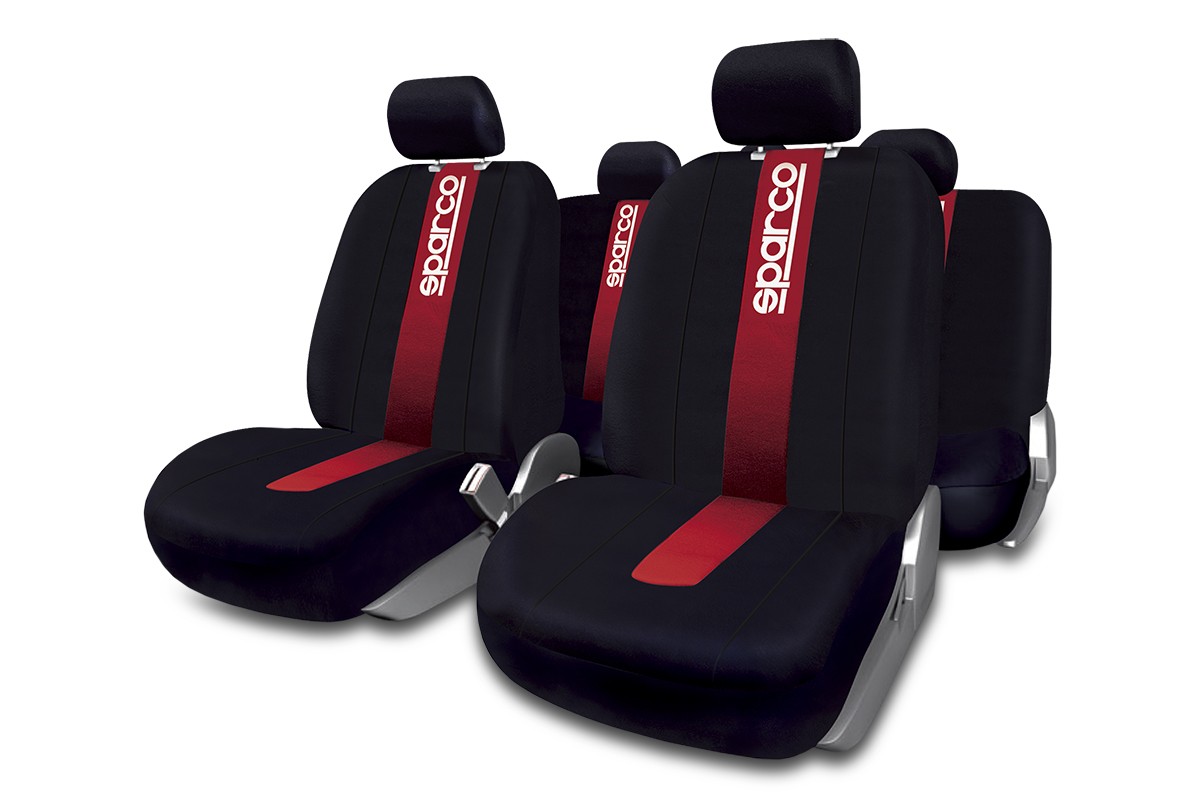 SPC1013 SPARCO ContiClassic Housse de siège rouge/noir, À motifs