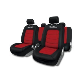 Sitzbezüge Schonbezüge VW Polo(9N) schwarz-rot V9 Vordersitze