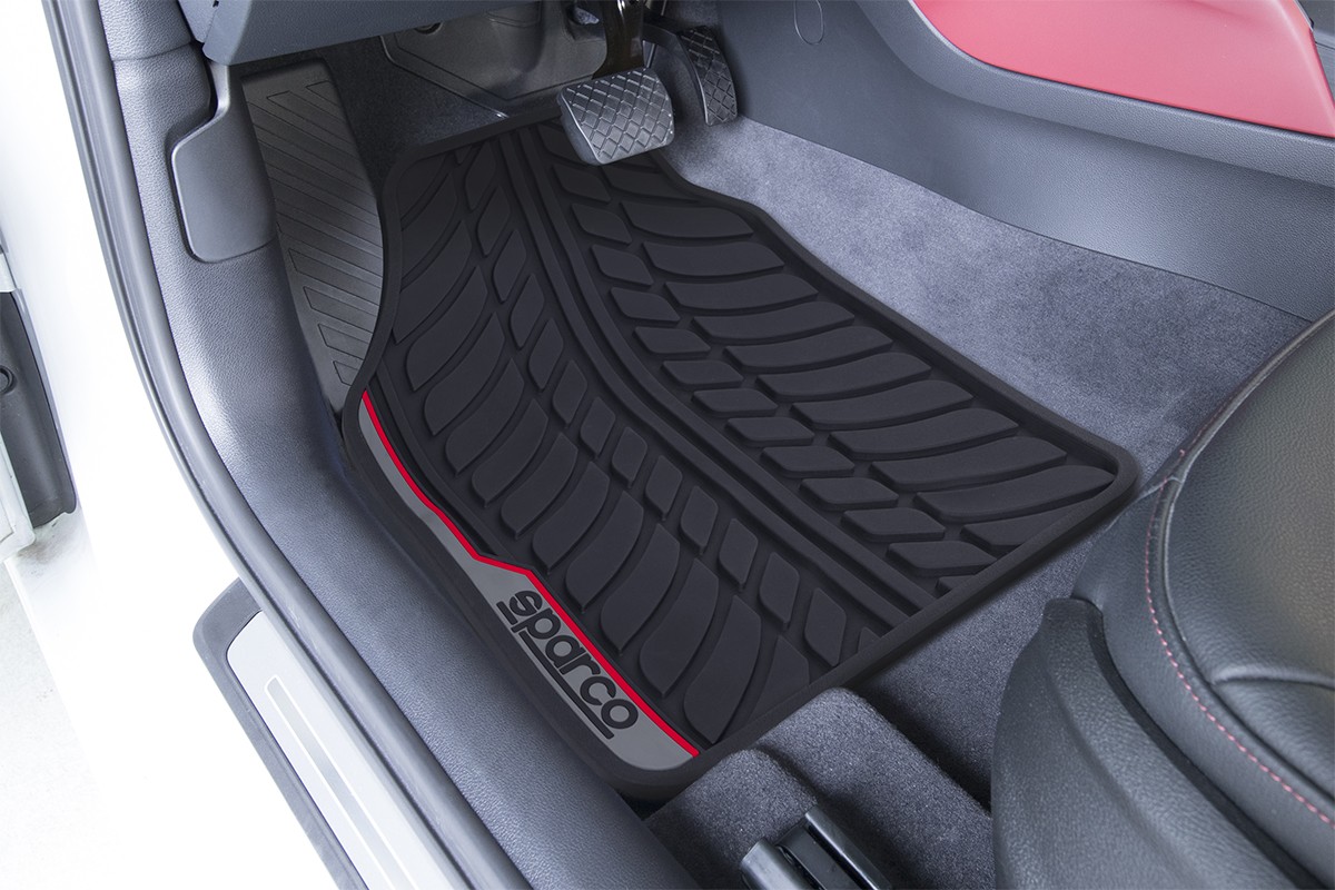 SPCF507RD SPARCO F507 Tappetini PVC, anteriore e posteriore, nero, Rosso  SPCF507RD ❱❱❱ prezzo e esperienza