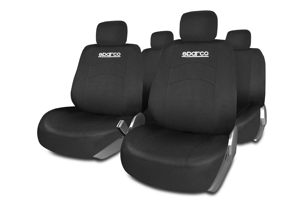 SPCS402BK SPARCO 402 Autositzbezug schwarz, Polyester, vorne und hinten  SPCS402BK ❱❱❱ Preis und Erfahrungen