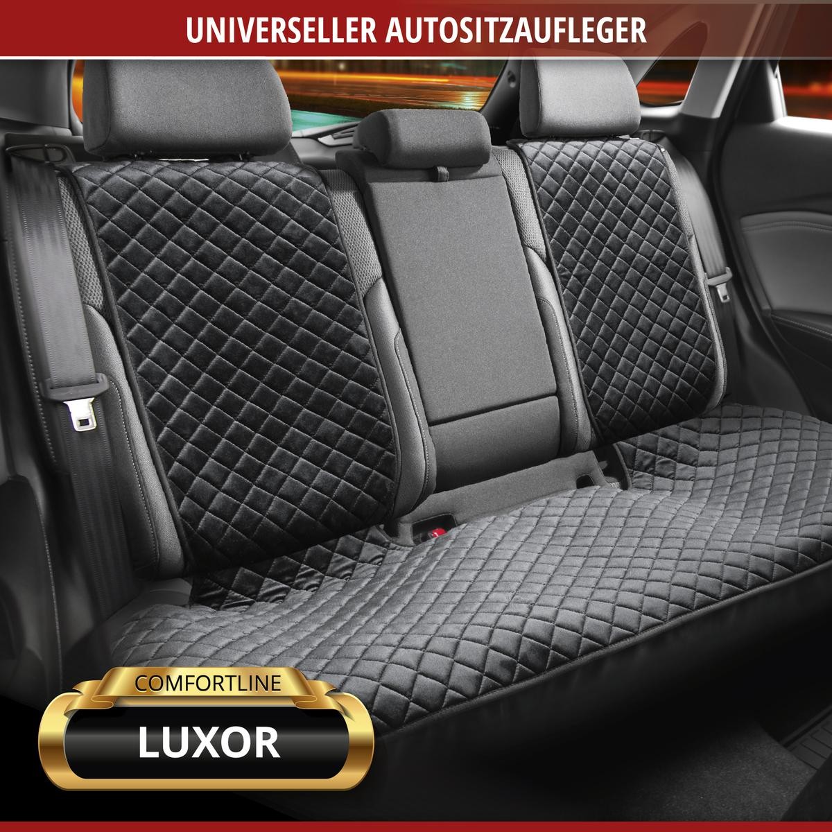 Couvre-siège auto WALSER Air Flow, protection de siège ergonomique,  protection lombaire, couvre-siège universel pour voiture, couleur: noir  13983