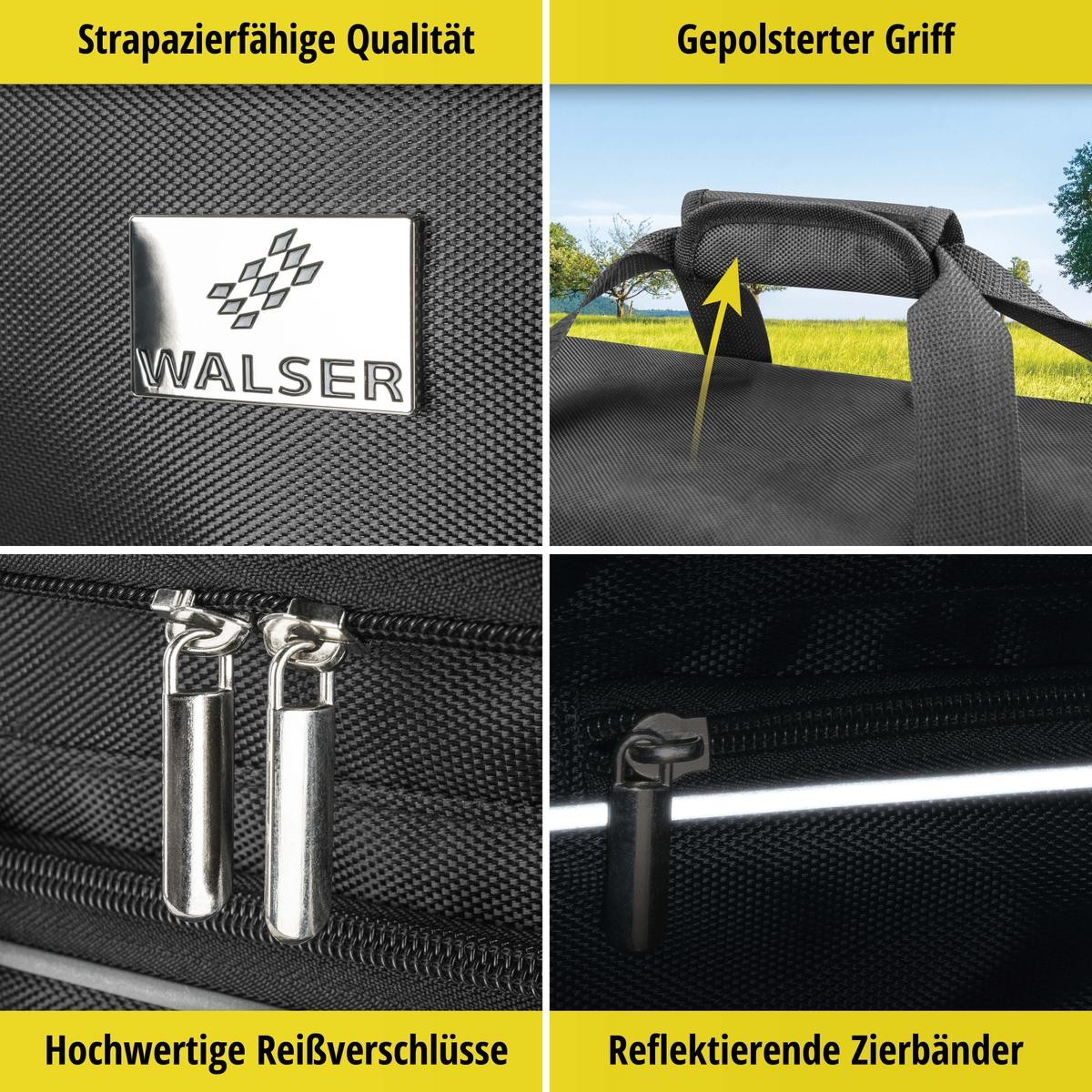 29974 WALSER Travel Bag Kofferraumtasche schwarz, Polyester, PVC 29974 ❱❱❱  Preis und Erfahrungen