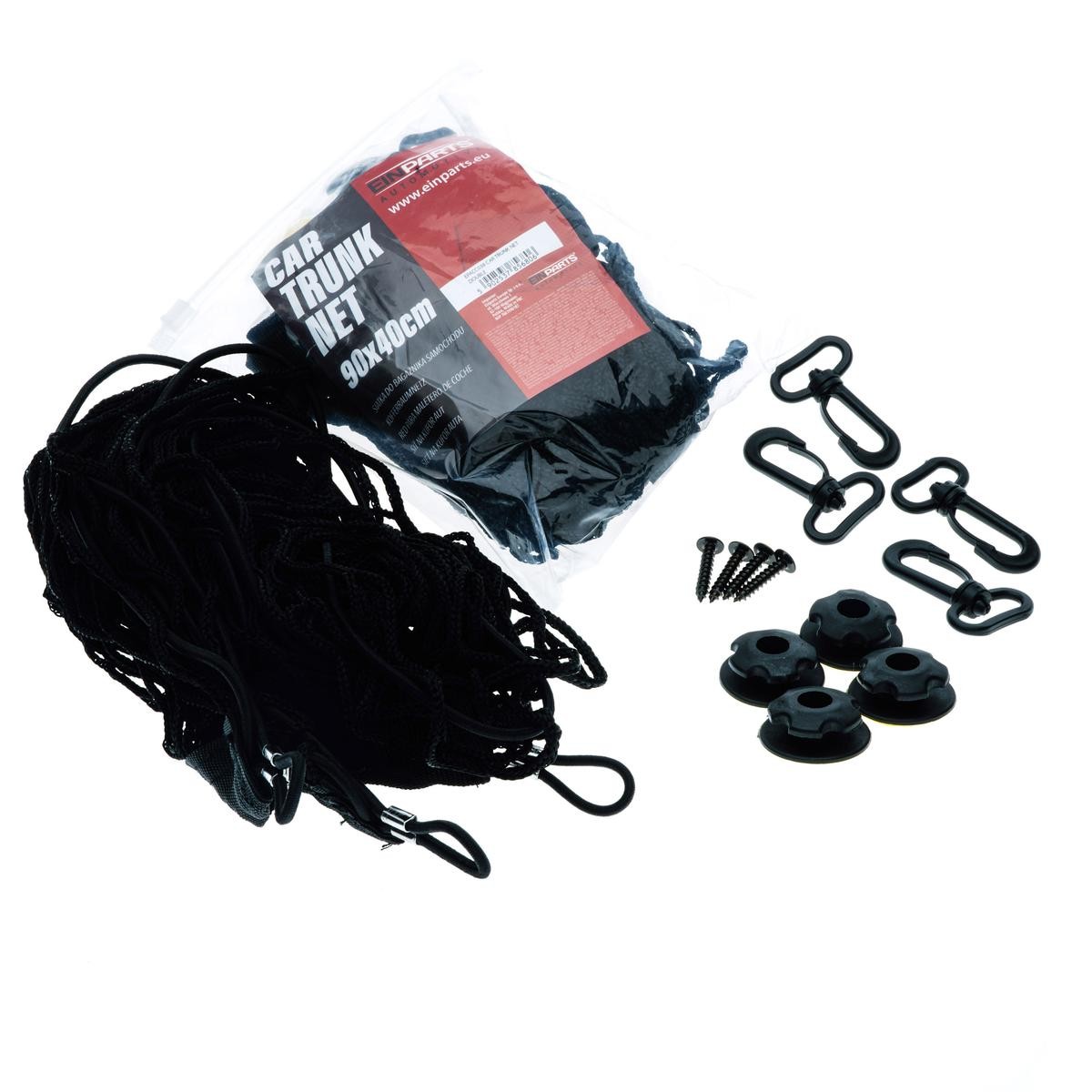 EPACC038 EINPARTS Gepäcknetz mit Befestigungsmaterial, Breite: 40cm,  schwarz, Länge: 90cm EPACC038 ❱❱❱ Preis und Erfahrungen