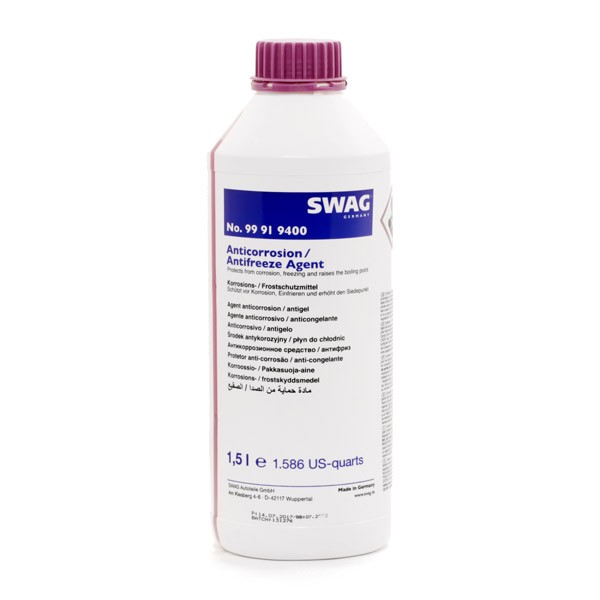 99 91 9400 SWAG Kühlmittel Ford WSS-M97B44-D, G12+ violett, lila,  -38(50/50) ASTM D3306, DEXCOOL ❱❱❱ Preis und Erfahrungen
