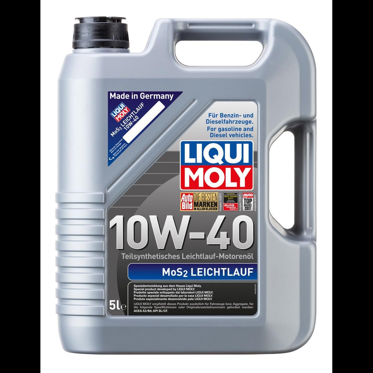 Motoröl LIQUI MOLY МoS2 Leichtlauf 10W-40 5l, 1092 - Preis und Erfahrungen