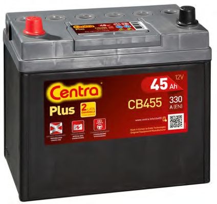 CB455 CENTRA Plus Batterie 12V 45Ah 330A B13 B24 Bleiakkumulator