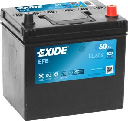 EL604 EXIDE Start-Stop EL604 (005EFB) Batterie 12V 60Ah 520A B0