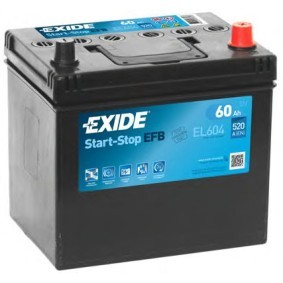 EL604 EXIDE Start-Stop EL604 (005EFB) Batterie 12V 60Ah 520A B0 D23 EFB- Batterie EL604 (005EFB), EFB60SS-0-ASIA ❱❱❱ Preis und Erfahrungen