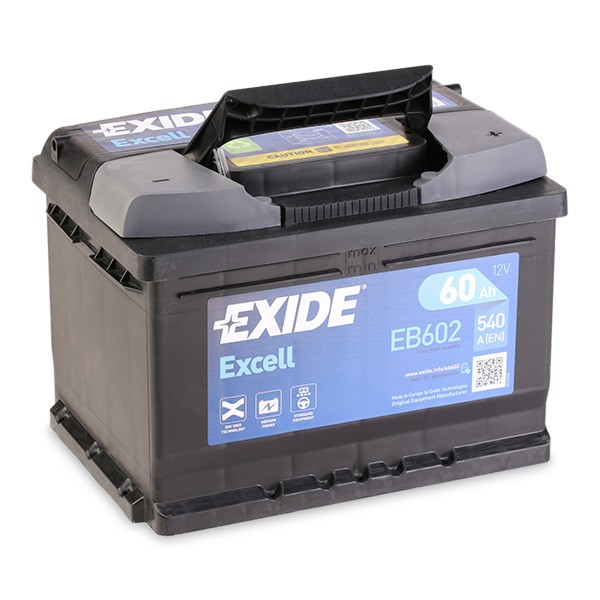 EB602 EXIDE EXCELL 075SE Batterie 12V 60Ah 520A B13 LB2