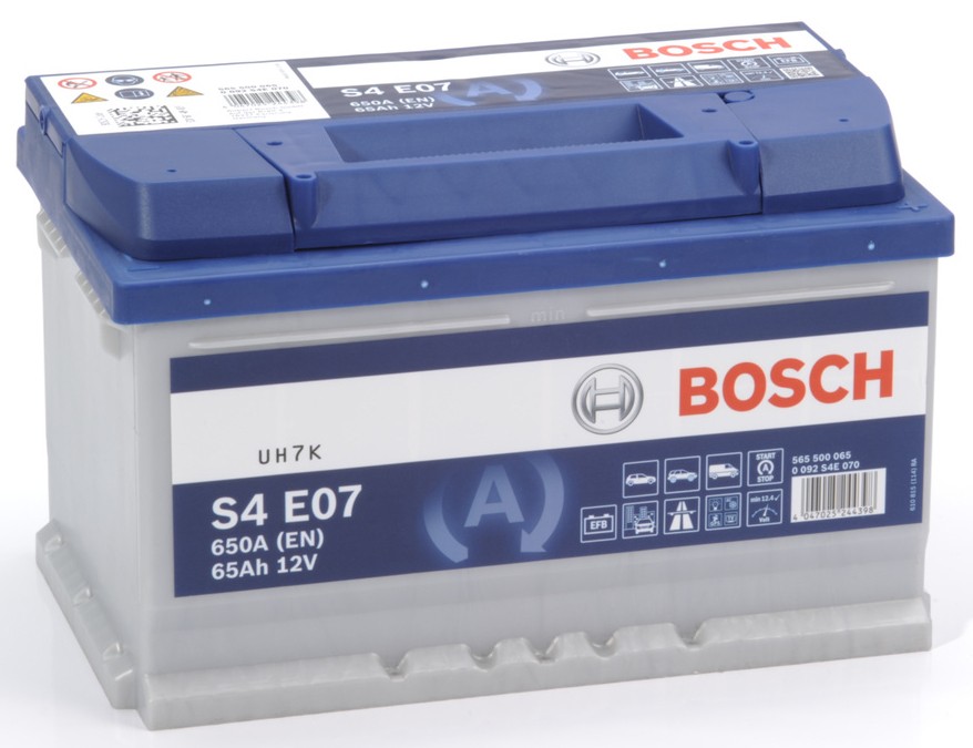  Bosch S4E07 - Batterie Auto - 65A/h - 650A