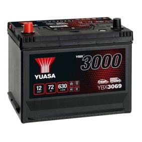 YBX3069 YUASA YBX3000 57024 Batterie 12V 72Ah 630A D26 mit