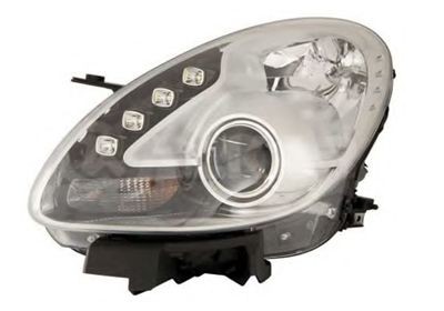 0113963M VAN WEZEL Headlight Left, H7/H1, Crystal clear, for right