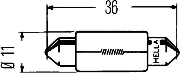 HELLA - Kennzeichenleuchte - Halogen - 12V - Einbau/Schraubanschluss -  Lichtscheibenfarbe: glasklar - links/rechts/außen - Menge: 1 - 2KA 001  378-121 : : Auto & Motorrad