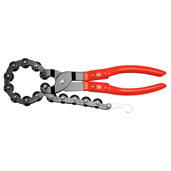 Schneidkette, Rohrschneider-Abgasanlage