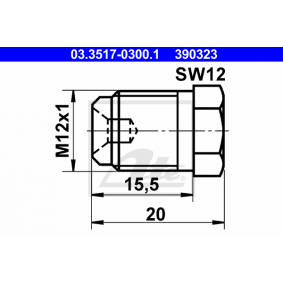 Tappo filet., cilindro maestro del freno per PASSAT Variant (3A5, 35I) 1.8 16V KR codice del motore