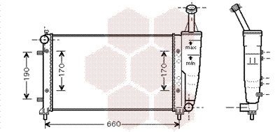 Kühler, Motorkühlung VAN WEZEL 17002300