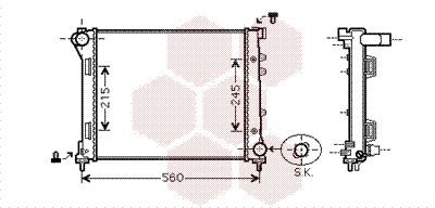 Kühler, Motorkühlung VAN WEZEL 17002346