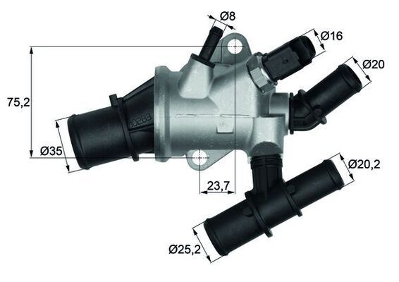 Termostat, żrodek chłodzący MAHLE ORIGINAL TI 162 88-Zdjęcie-0